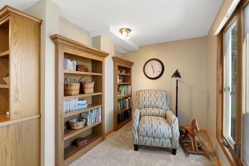 Cozy sitting area that looks out to the lake