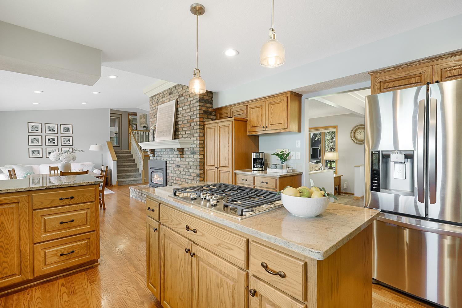 Newer stainless steel appliances.