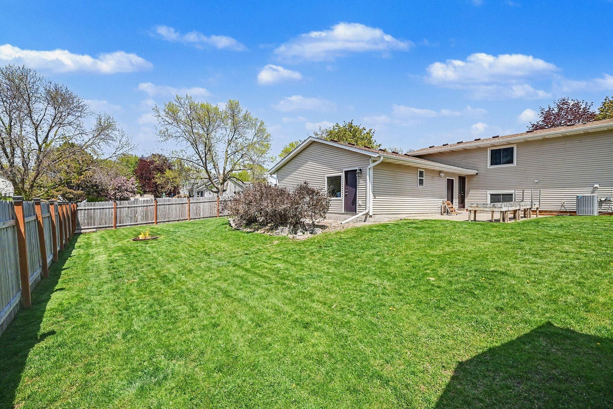 Fully fenced backyard