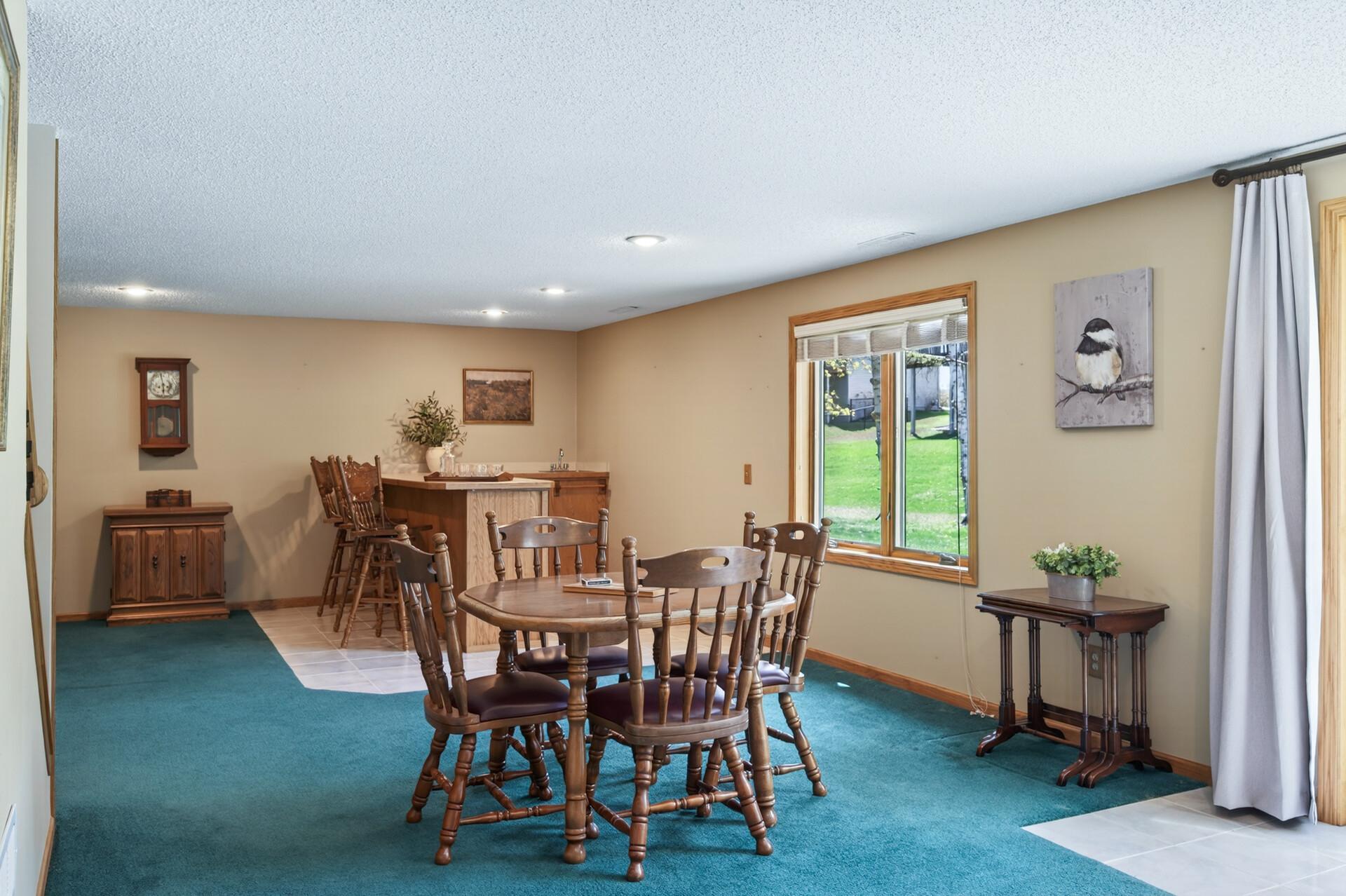 Sunfilled basement with an abundance of natural light