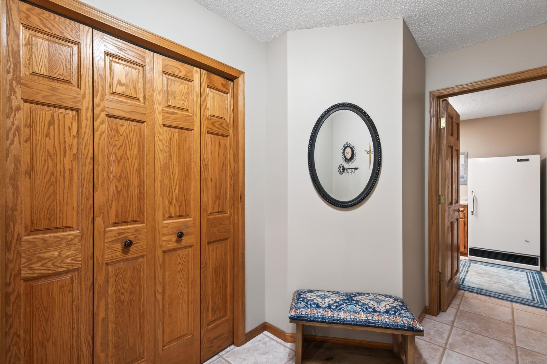 Large and inviting backhall