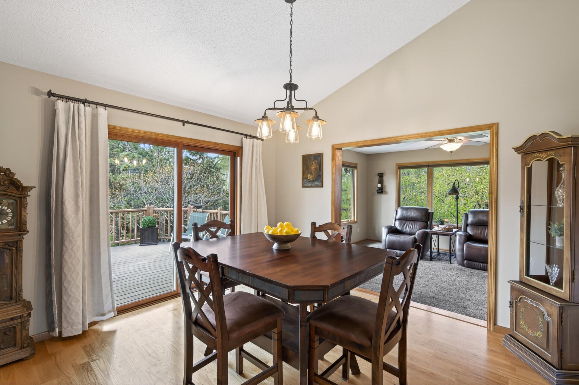Bright and open informal dining room