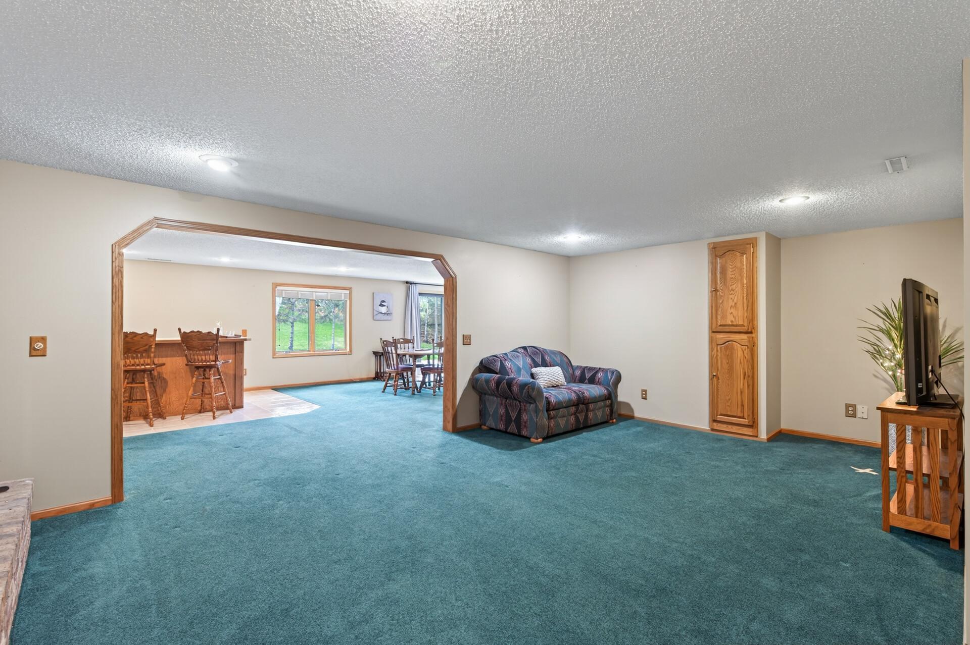Large basement family room