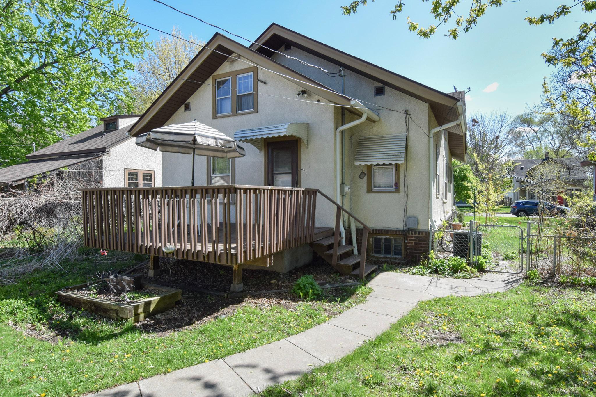 Back deck-newer sidewalk.