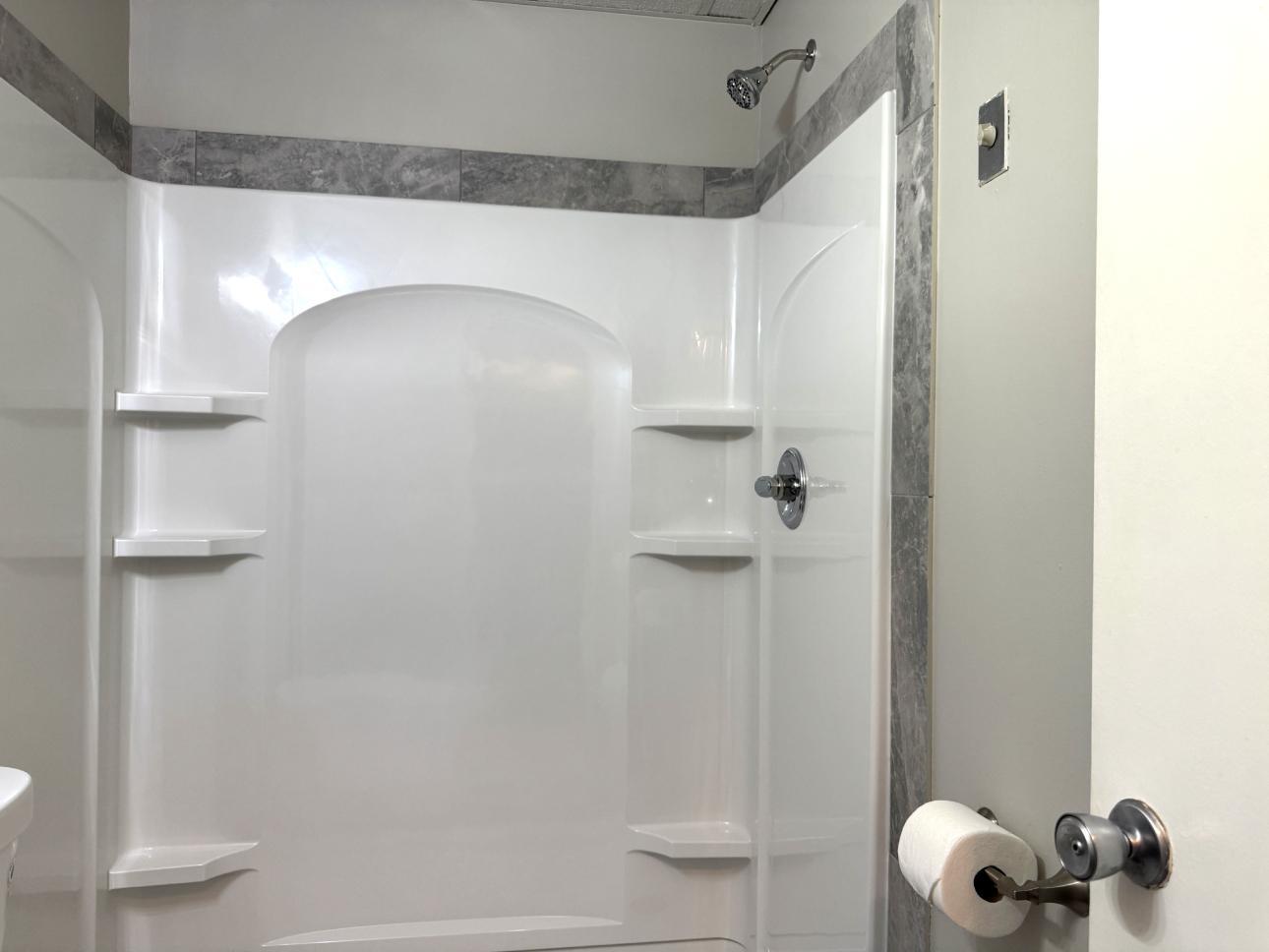 New walk-in shower