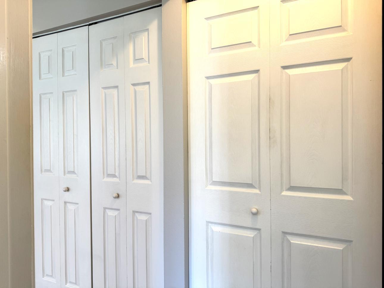 Hall way double closets