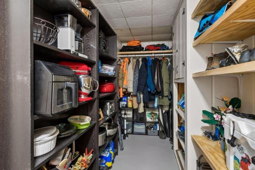 No lack of storage here! Great organization space.