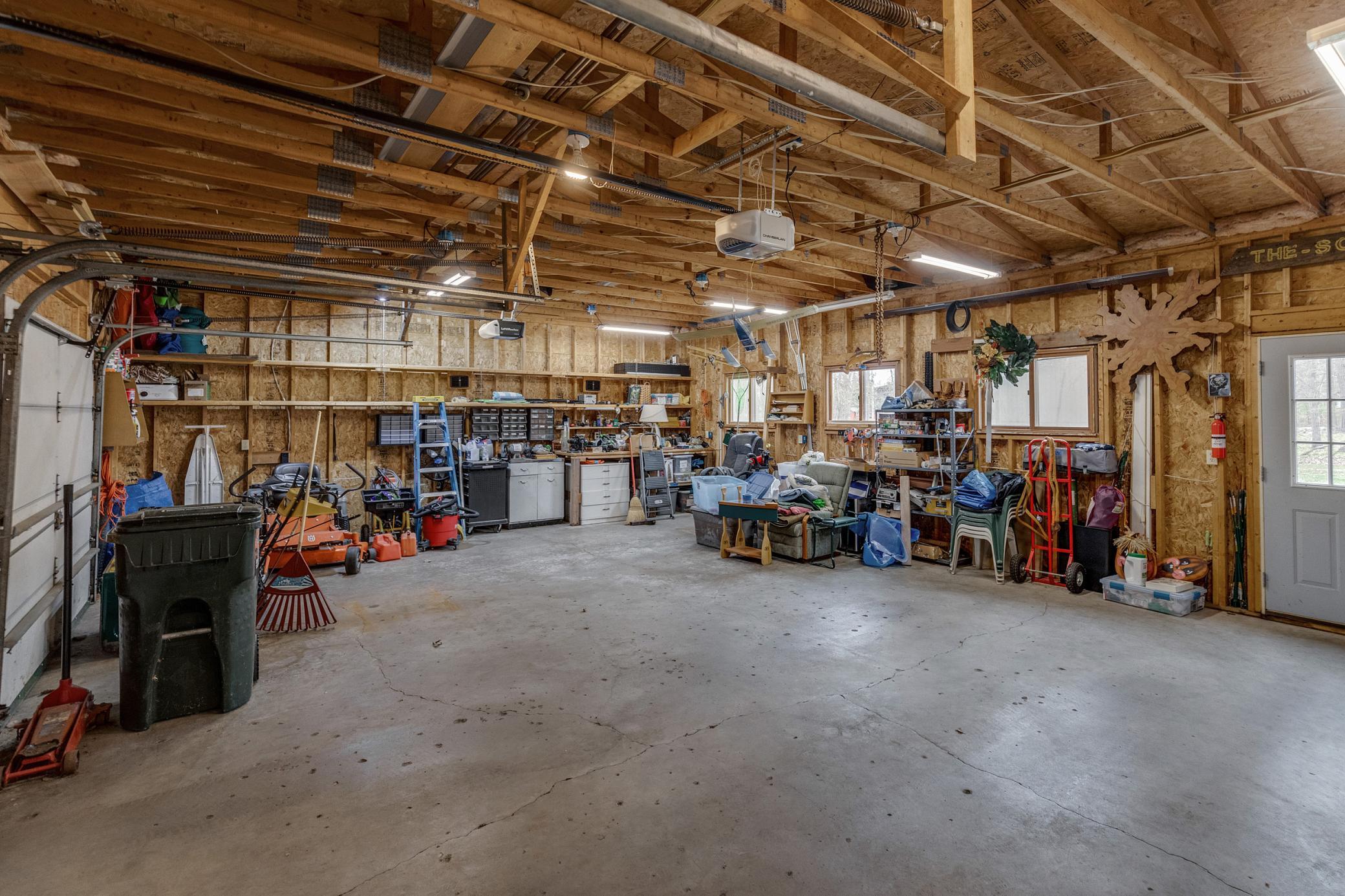 Over sized 2 car garage
