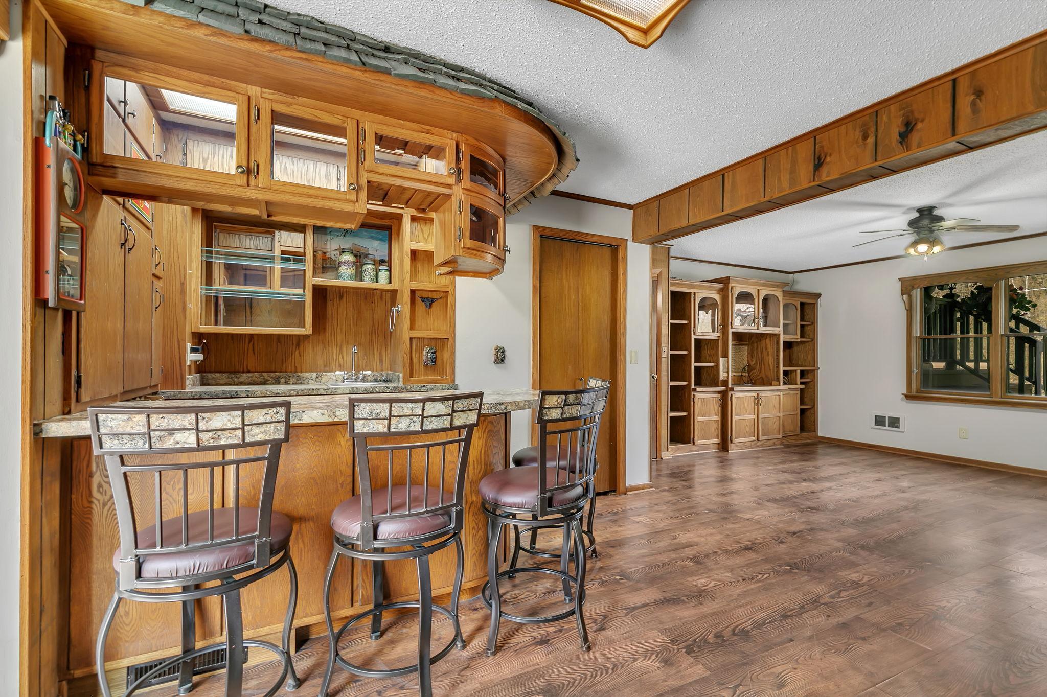 Another view of the pub looking into the family room area. This is a one owner home that has been well cared for.