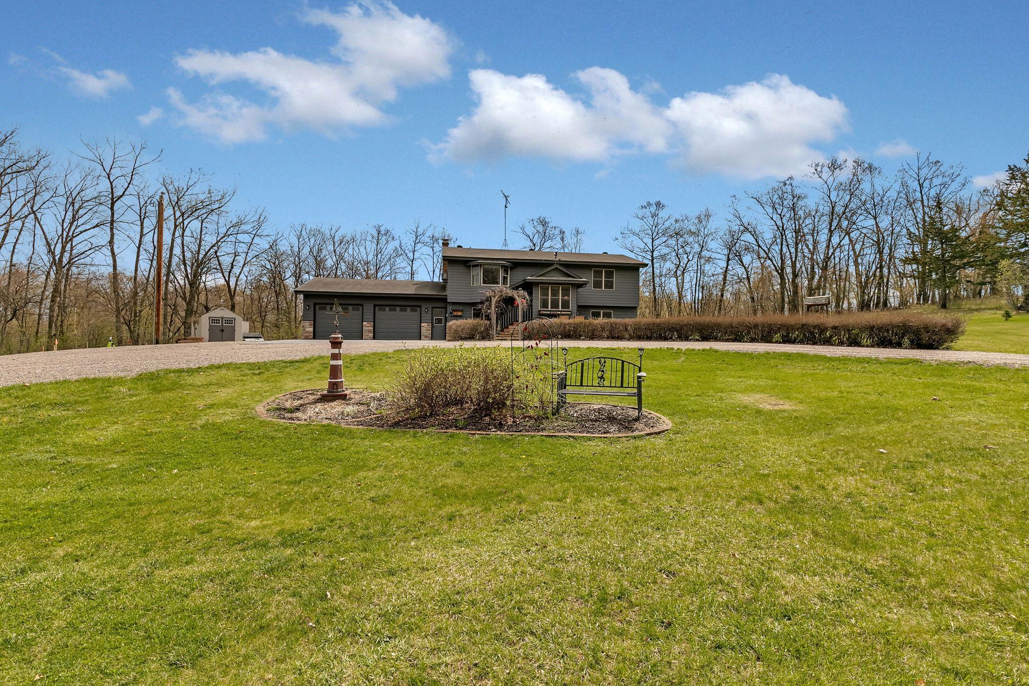 This one owner home is situated on 1.1 acres with multiple patios and is located just a short walk to the lake. With 4 beds, 2 baths, sauna, pub, and dumbwaiter this home has it all!