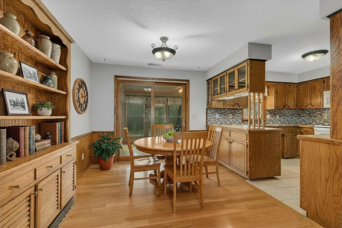 Previous dining area photo virtually staged