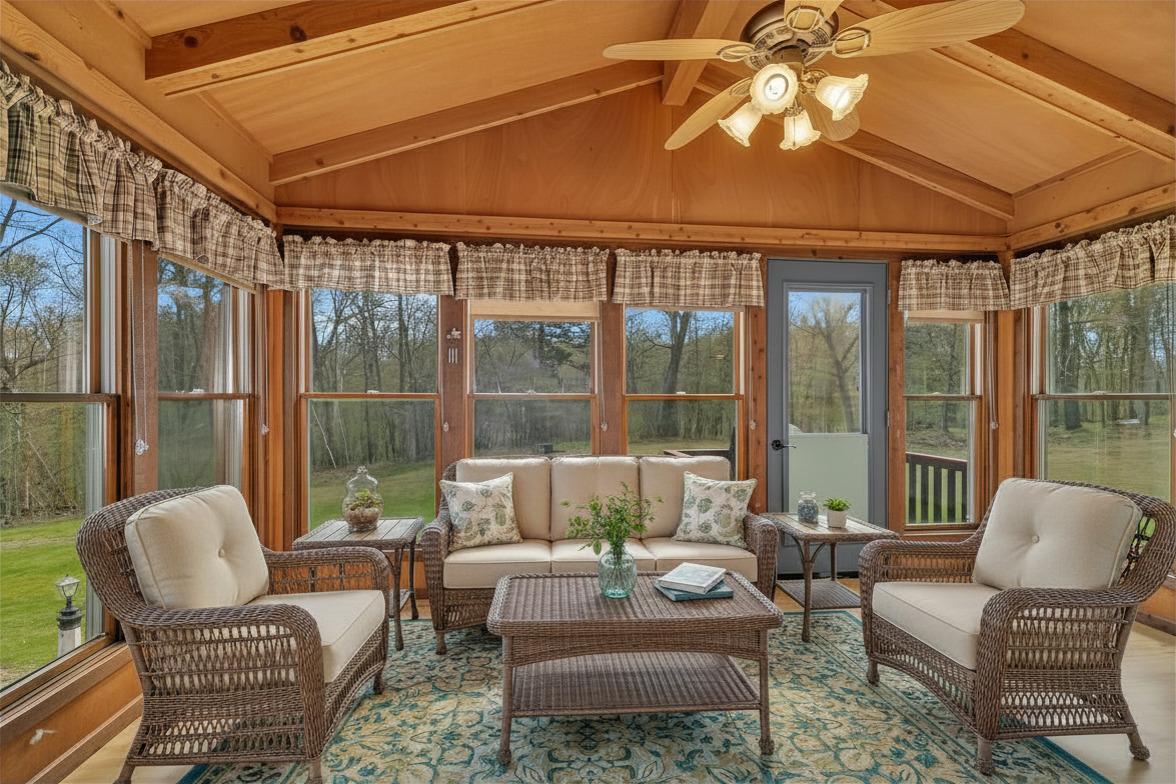 Previous porch virtually staged