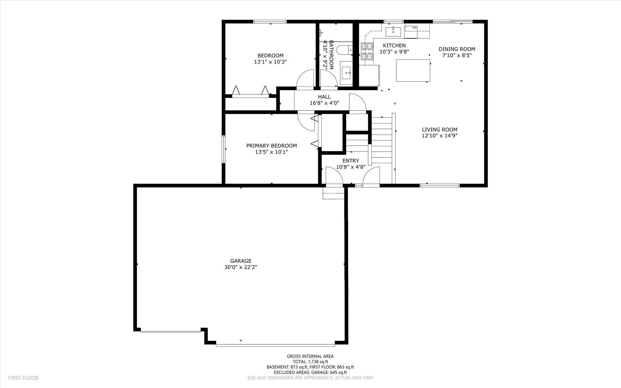 1113 S 2nd St, Princeton Upper level floorplan