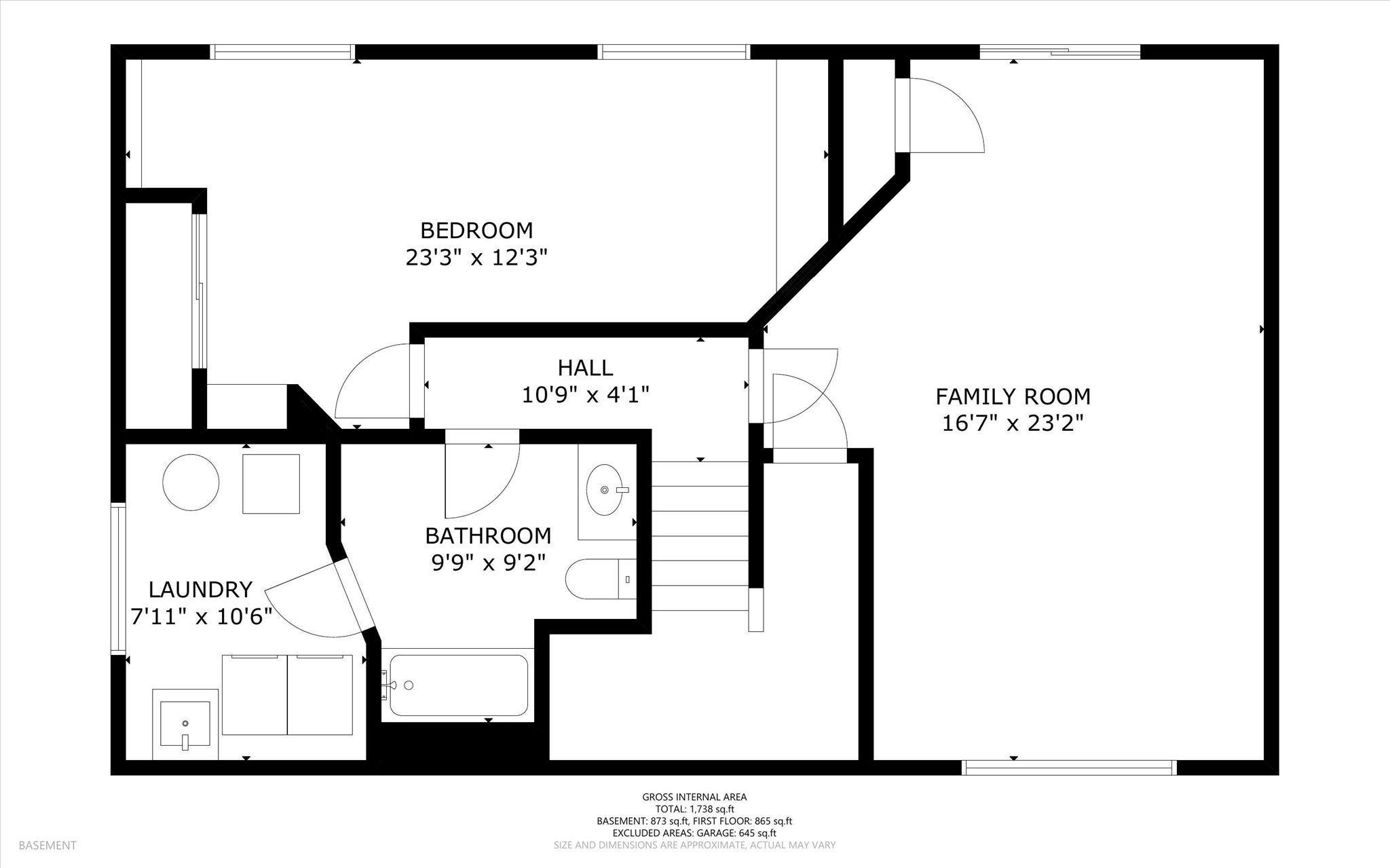 1113 S 2nd St, Princeton Lower level floorplan