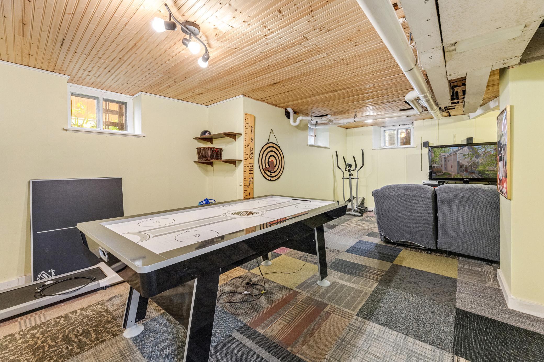 Lower level rec room