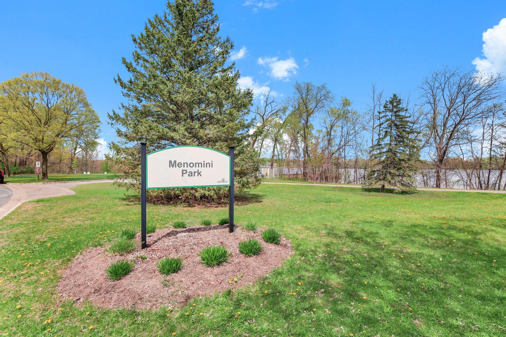 Across the street from Battle Creek lake and Menomini Park