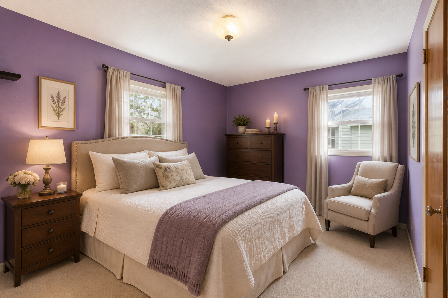 One of four bedrooms - Virtually Staged