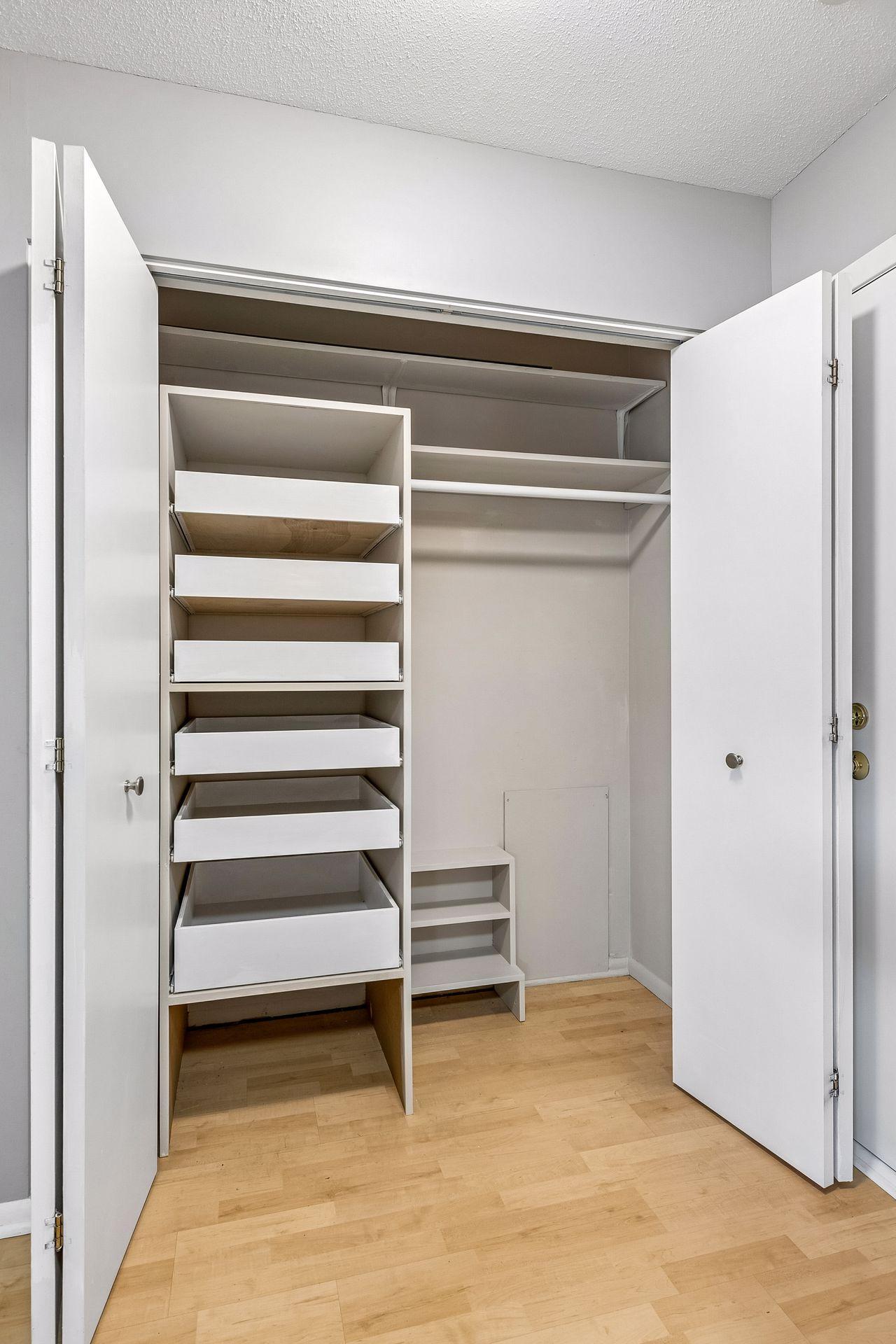 Entry Closet with Roll out drawers
