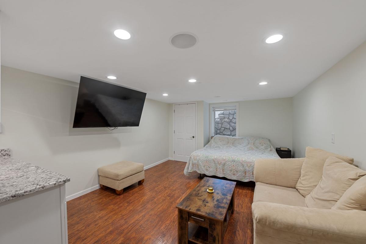 Basement level family room / bedroom
