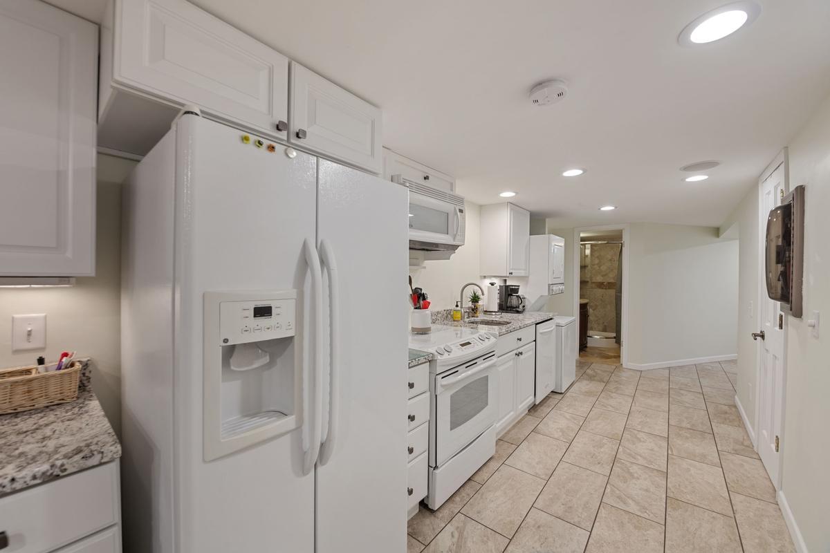 Basement level full kitchen