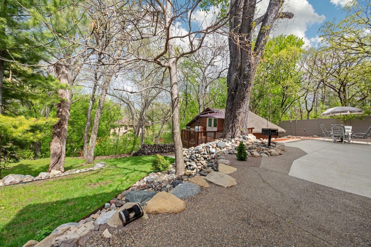 Rear patio and yard