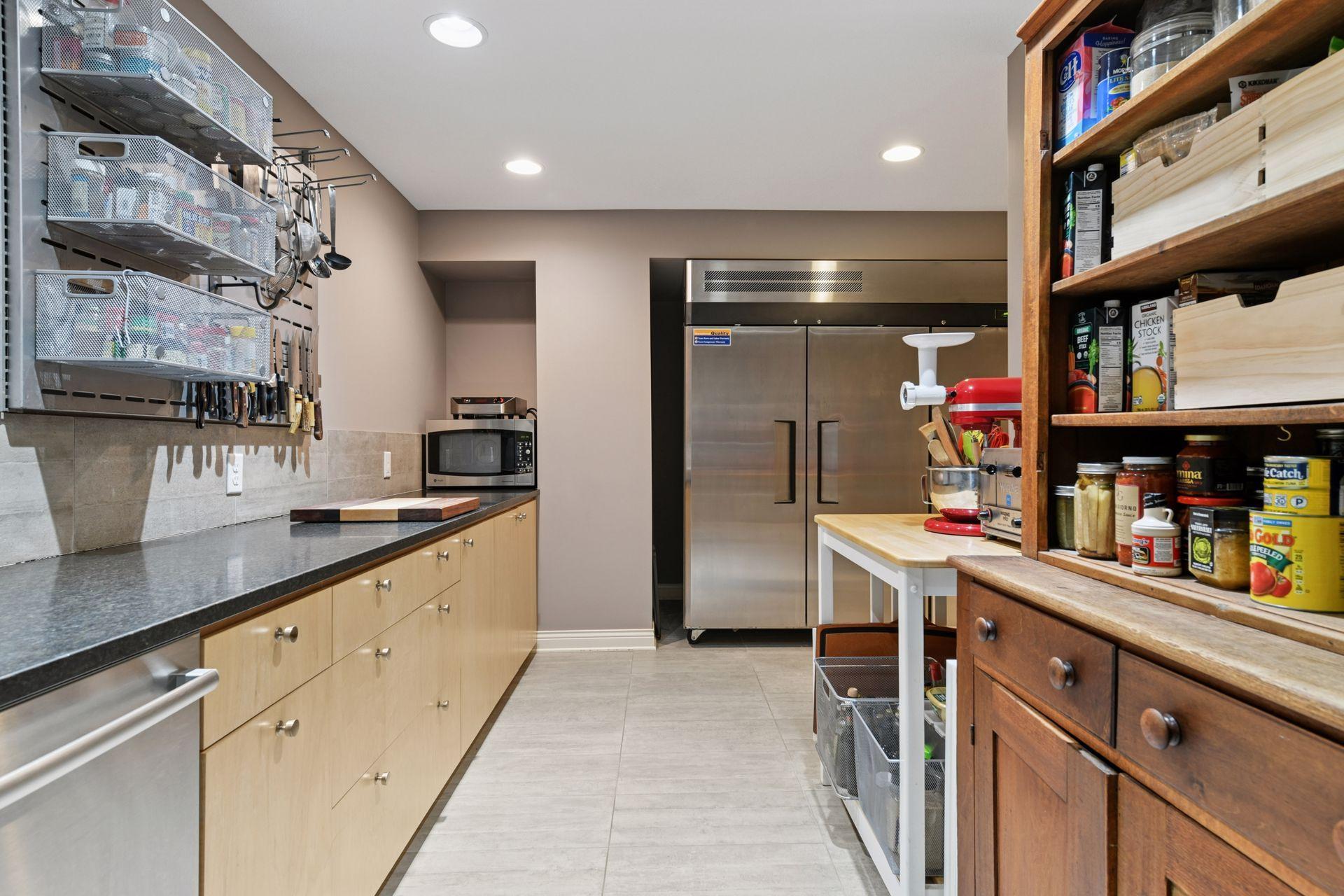 Lower level prep kitchen