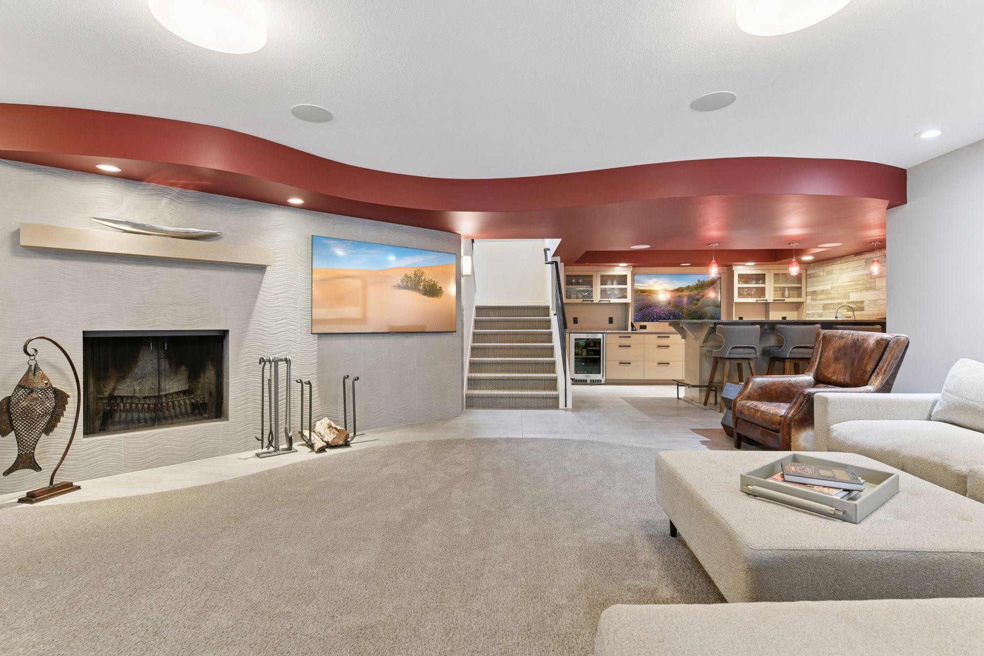 The lower-level walkout offers a beautiful wet bar, family room, flex area and a Prep kitchen leading to the patio.
Also offered here are 2 additional bedrooms, 2nd laundry room w/dual dog dryer and bathroom.