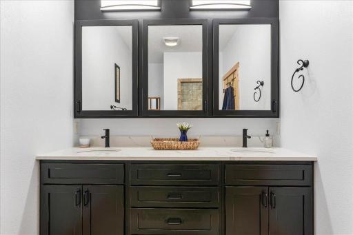Private owners bathroom with new vanity, top, light and faucets