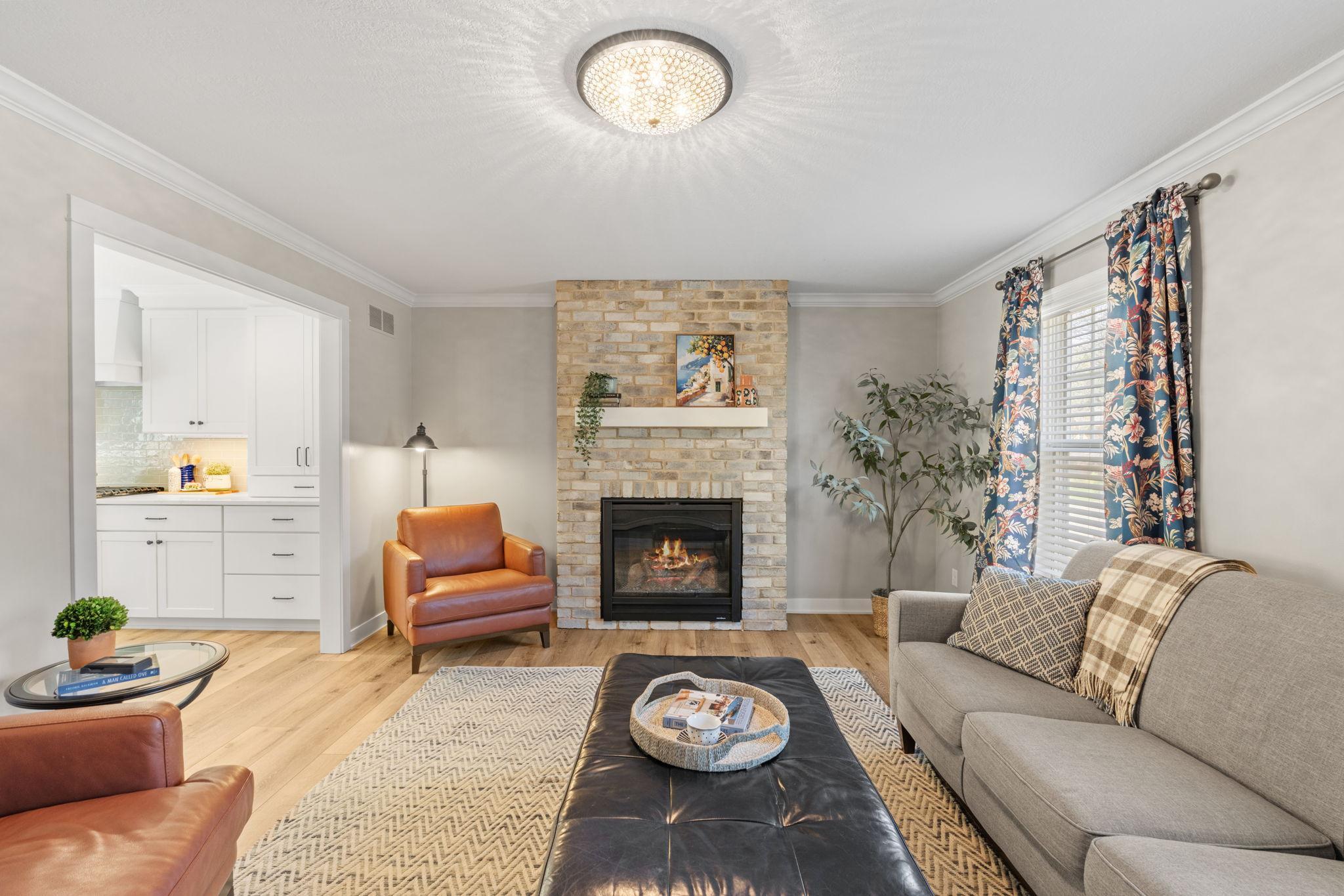 New gas burning fireplace, perfect to add cozy vibes and warmth