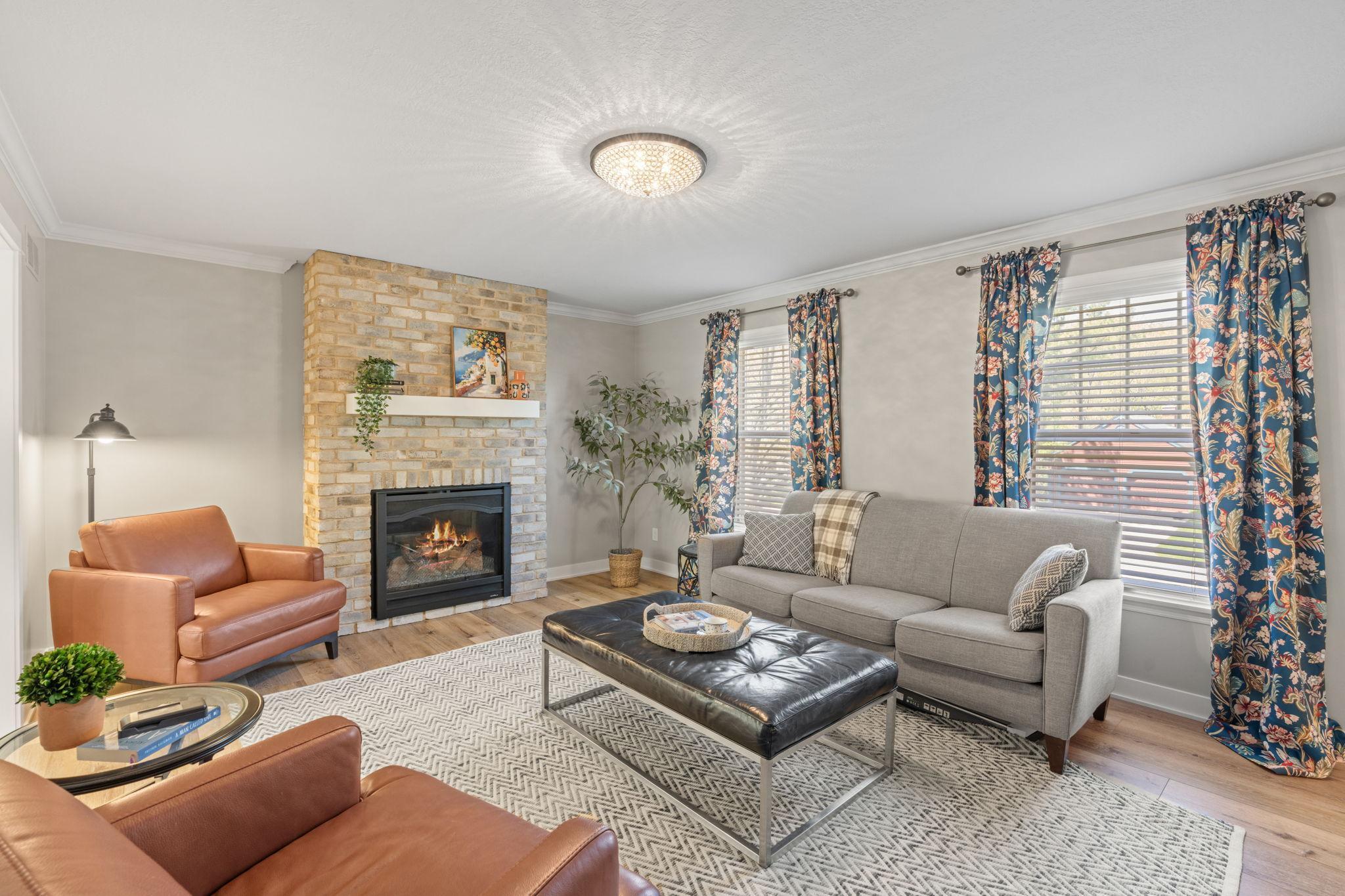 Spacious living room with ample natural light