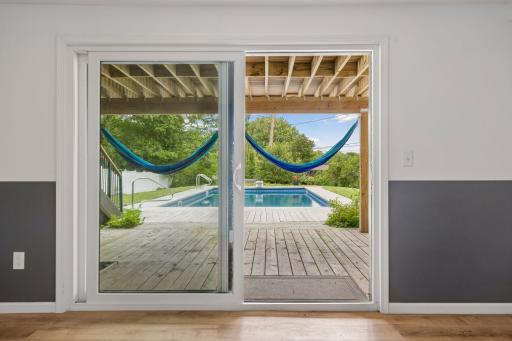 The backyard is an oasis just waiting for you.
