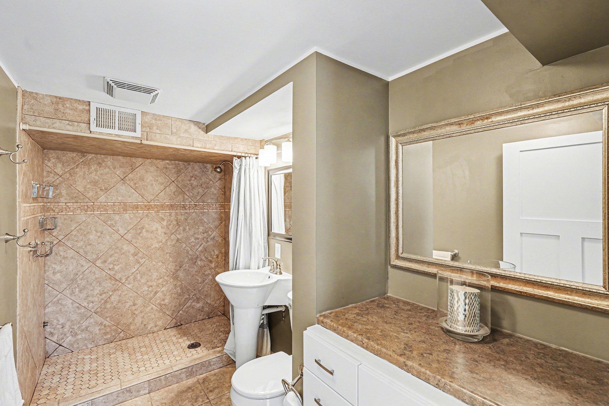 Lower level renovated bath