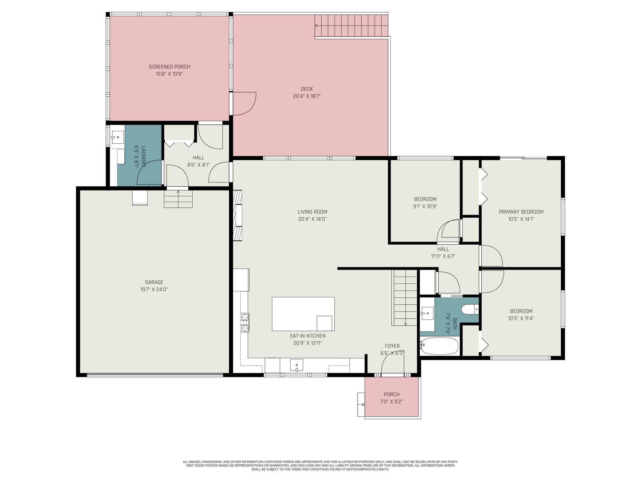 Main level open floorplan