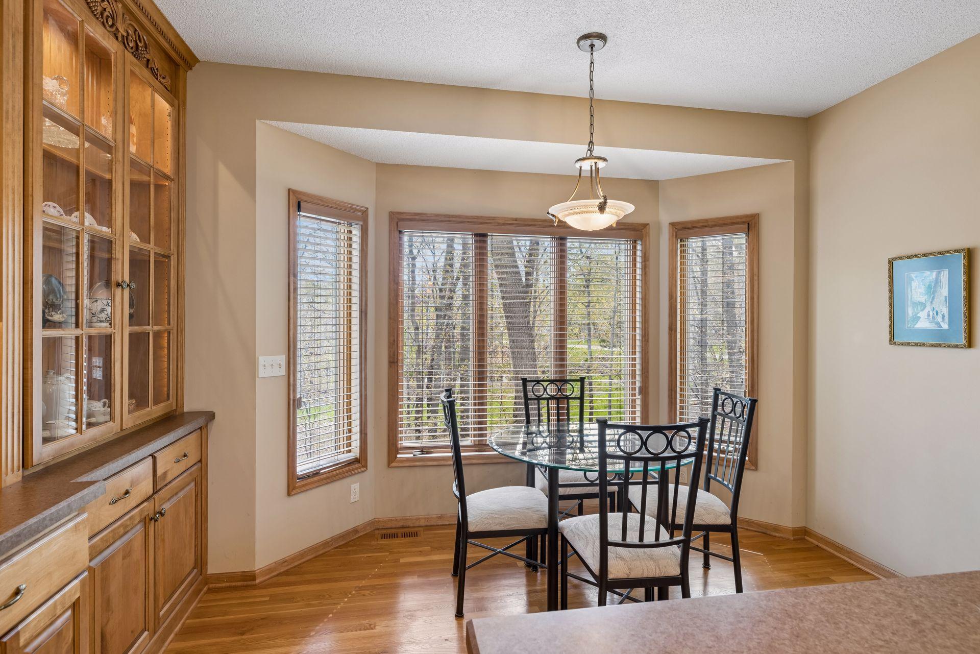 informal dining in kitchen with fabulous views
