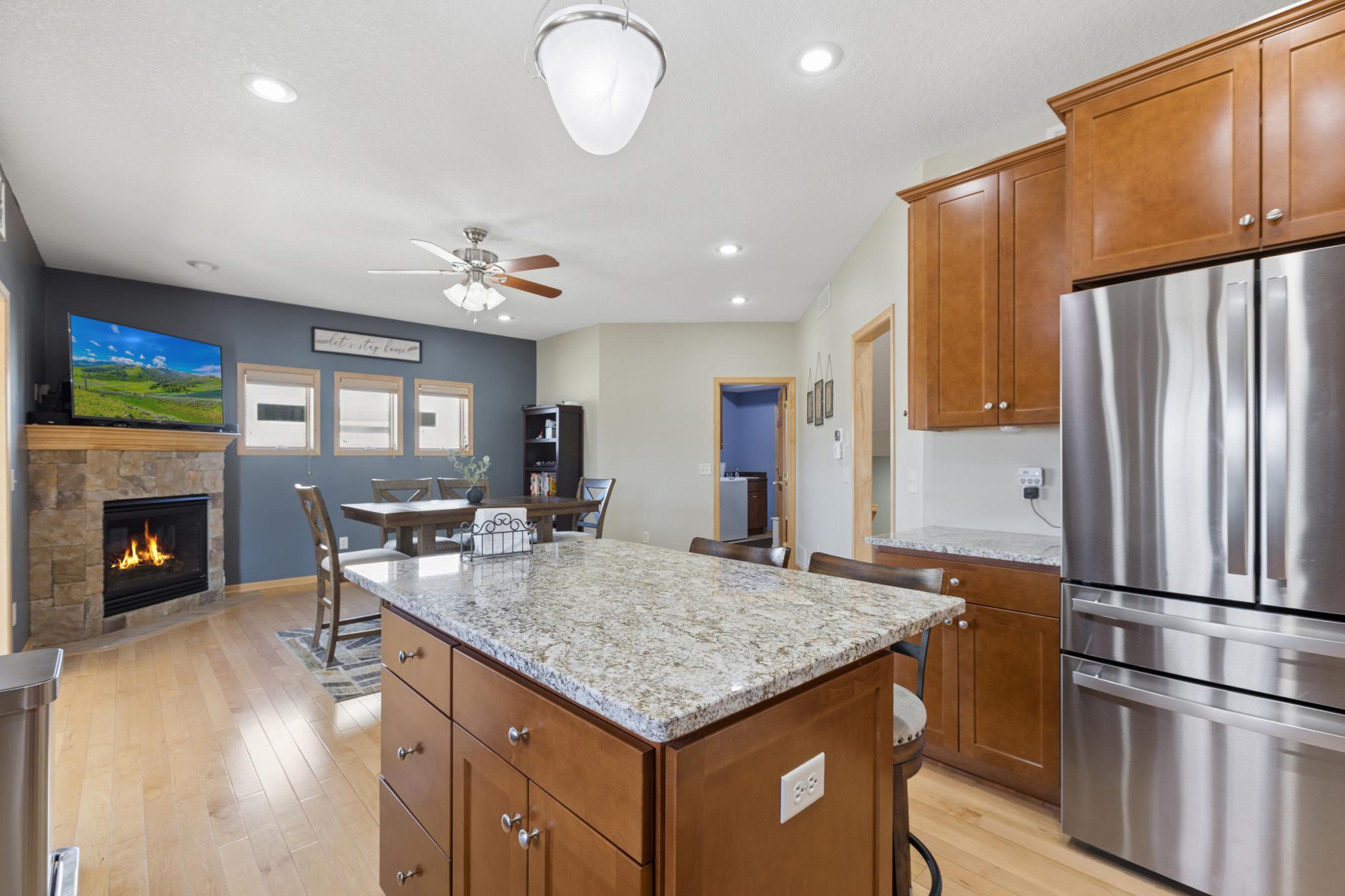 Kitchen with Center Island and Stainless Steel Appliances