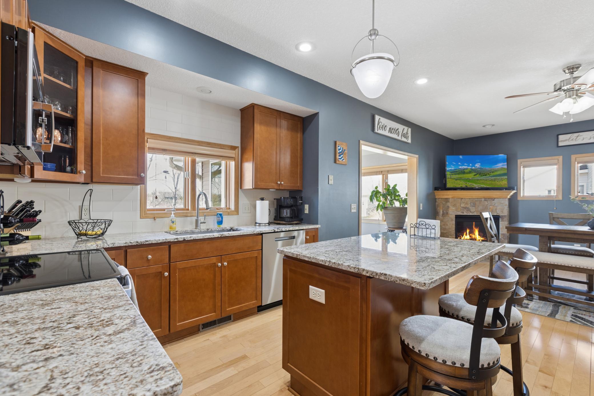 Kitchen with Center Island and Stainless Steel Appliances