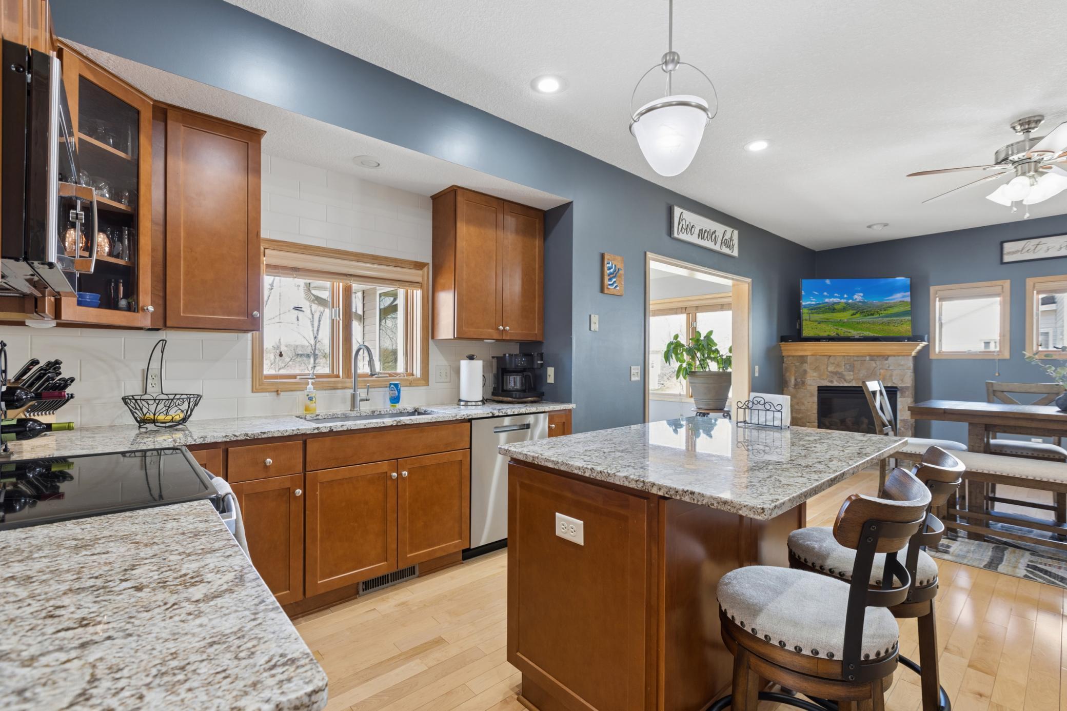 Kitchen with Center Island and Stainless Steel Appliances