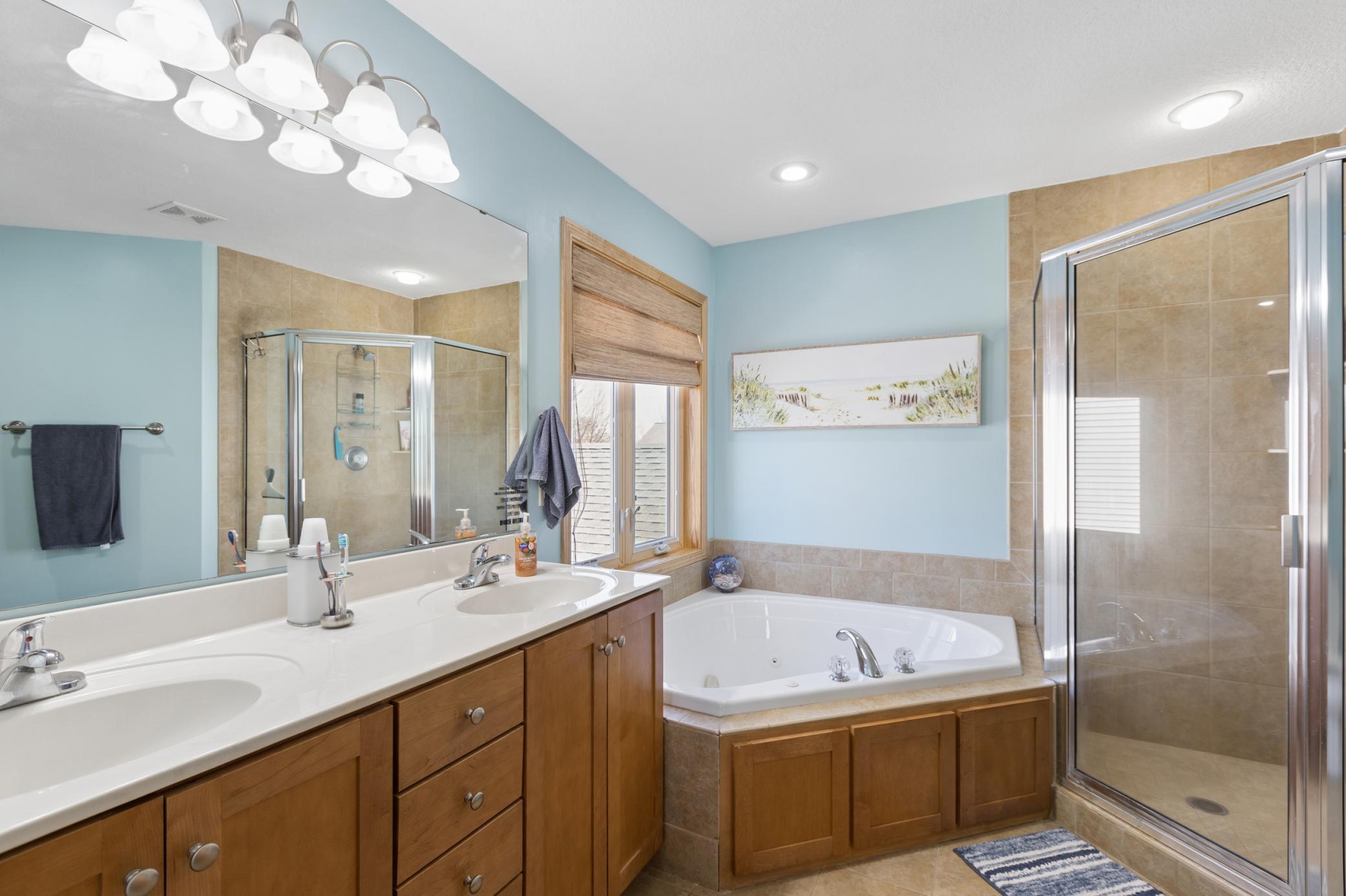 Full Private Primary Bath with Double Sinks