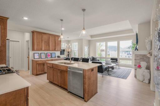 As soon as you enter you;'re met with a flood of natural light and gorgeous finishes