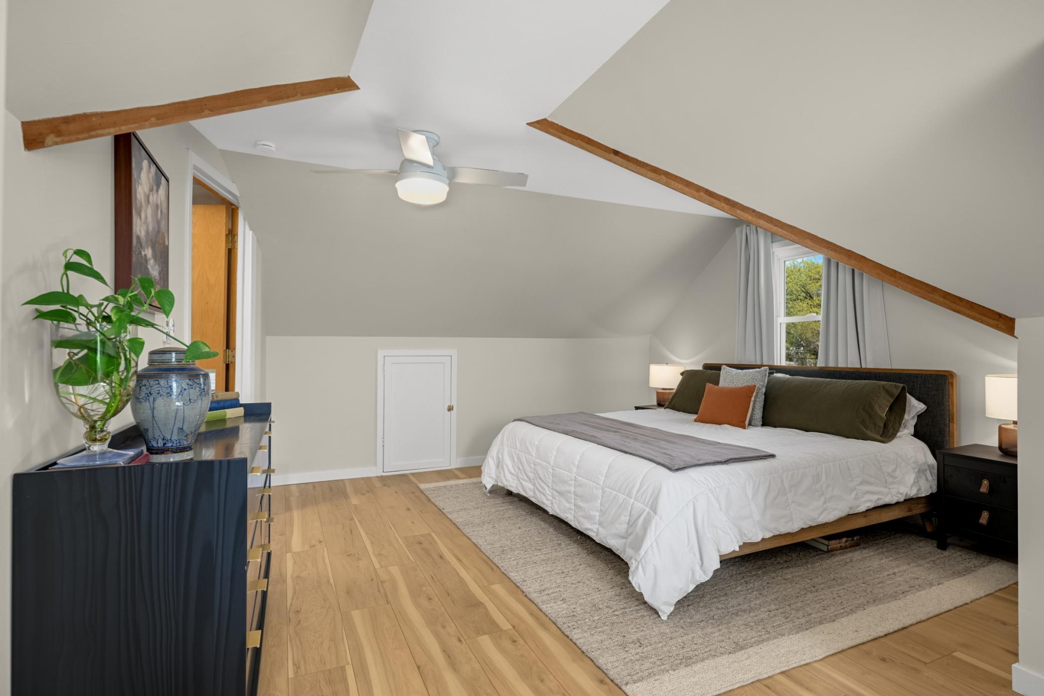 Upper level primary bedroom.