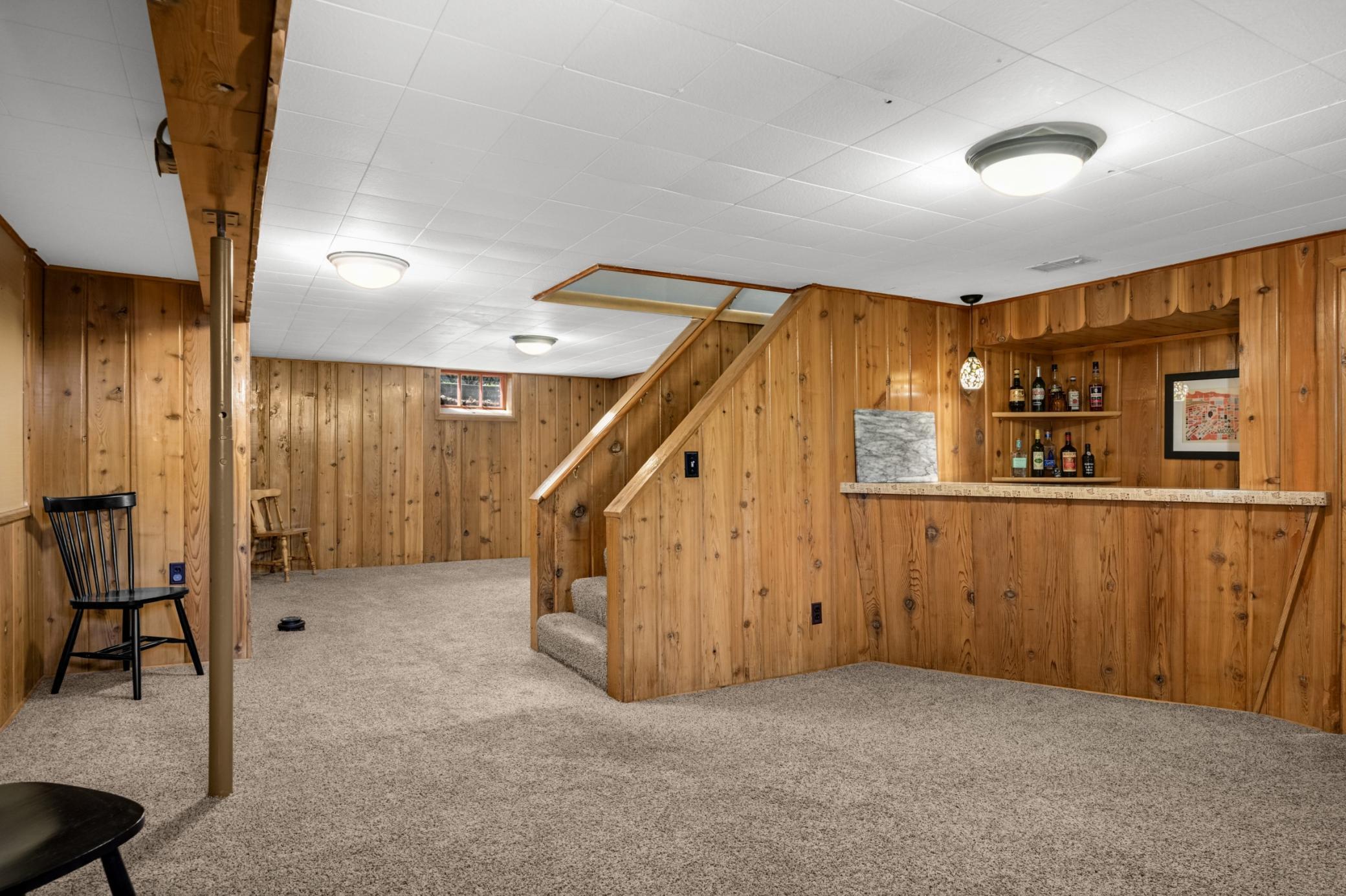 Built in bar.