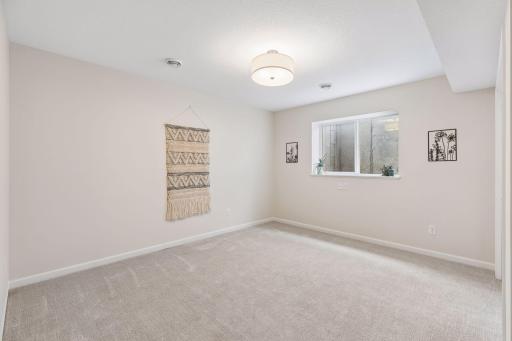 Spacious lower level bedroom with large closet and easy access to the nearby full bath.