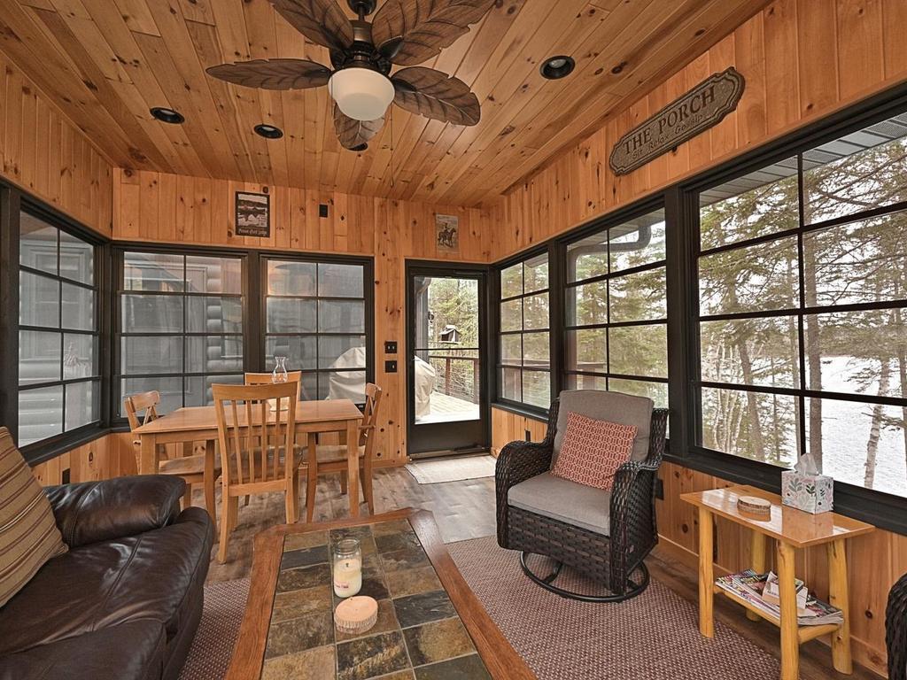Screened house interior