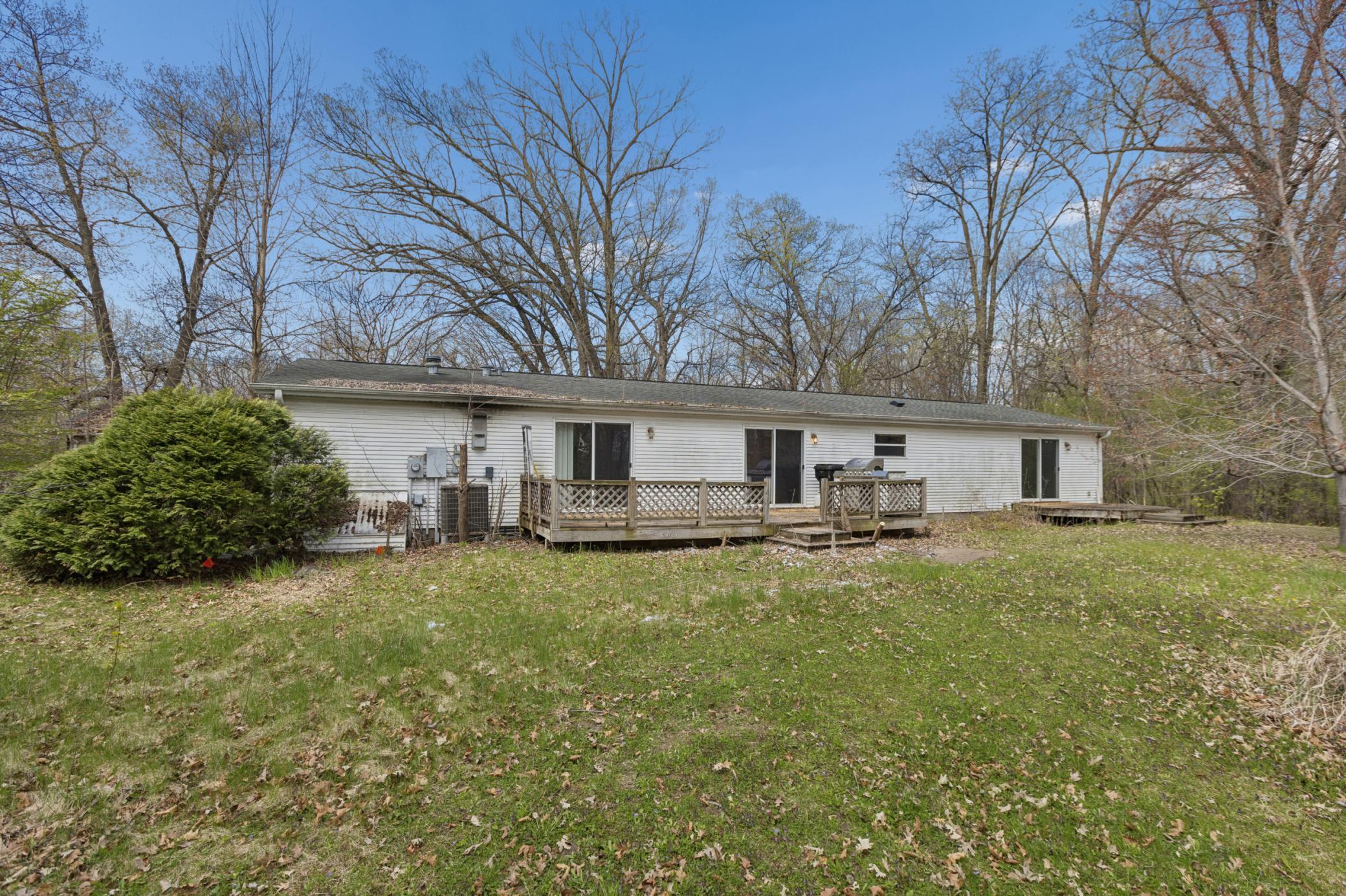Rear of home with two decks