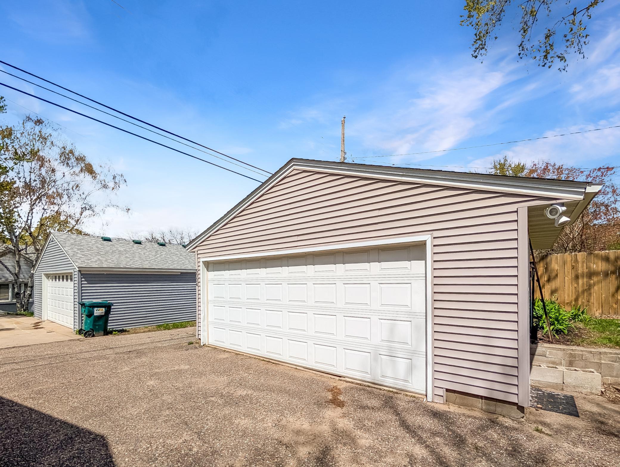 2-Stall garage is a find! Plenty of room for your vehicles or storage