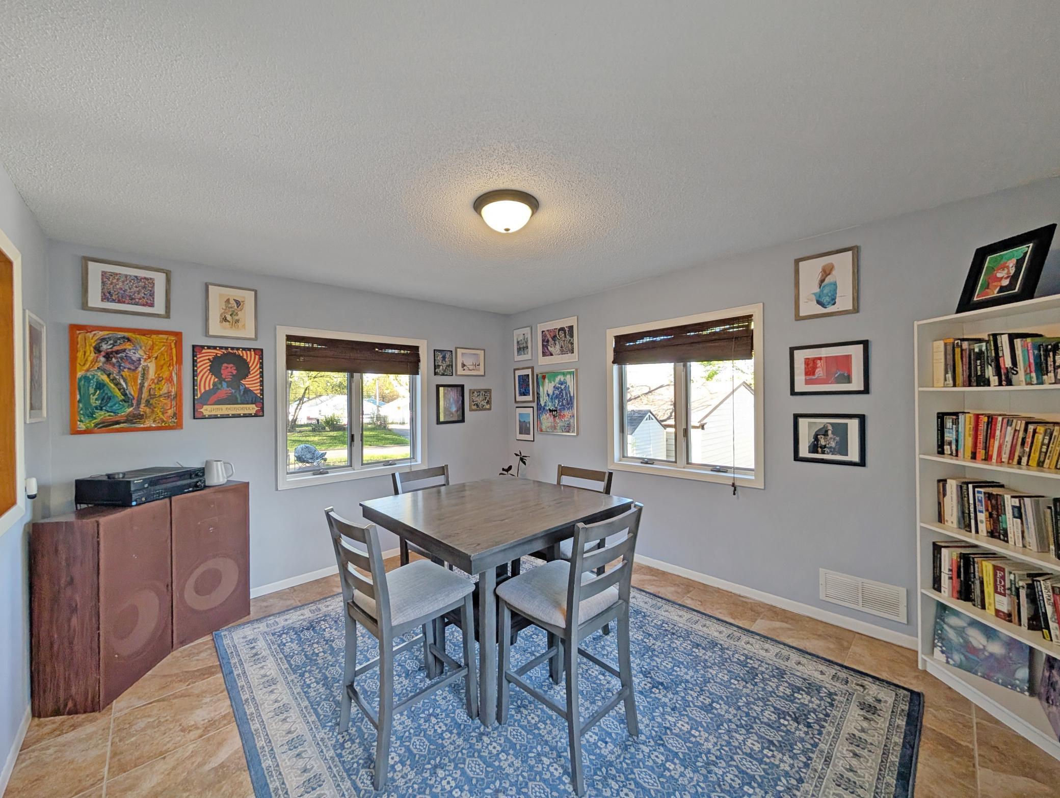 This sunroom/dining room is a must-see!