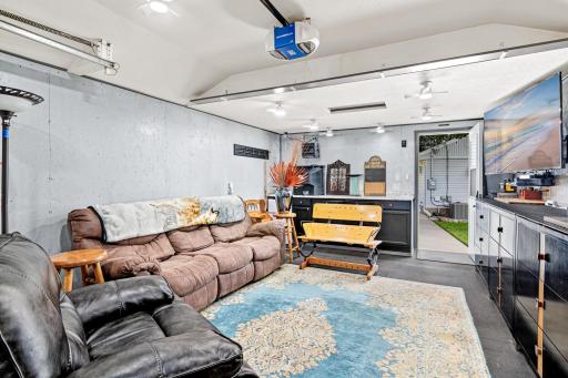The garage is a show stopper! View from garage door looking through to entry to yard.