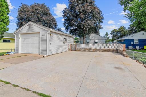 Ample parking added to the side of the garage.