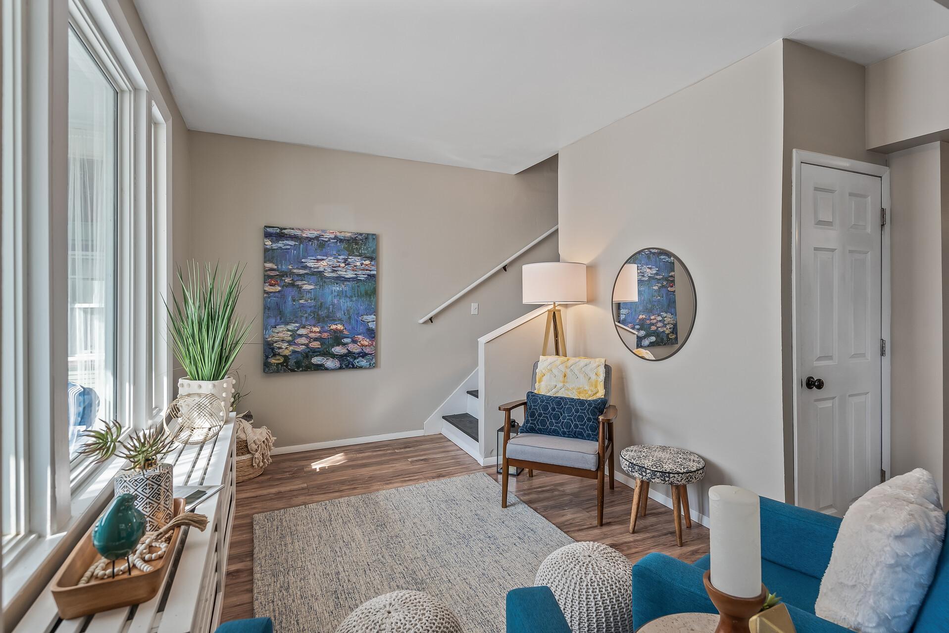 Modern maintenance-free luxury vinyl plank flooring