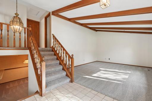 Living room effortlessly connects to kitchen/dining and bedrooms